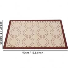 Esteras de silicona para hornear, 4 tamaños, hoja de revestimiento para horno antiadherente antideslizante reutilizable, estera de pastelería, para pizza, macarrón, galleta y pastel VCBQ - 30 x 21 cm - Ver 8