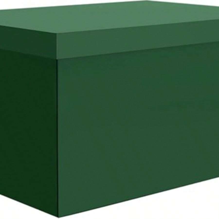 Storage Box, Green Storage Boxes With Lids 38 X 28 X 19 Cm Large Storage Box With Ribbon Cardboard Storage Boxes For Home Bedroom Living Room Office School - A - View 1