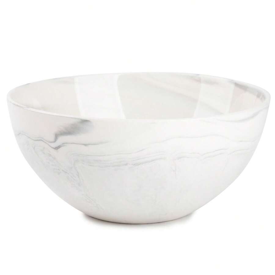 Grey Marble Ceramic Bowl For Kitchen Dining Serving Salad Soup Pasta - 1 - View 1