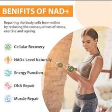 Suplemento NR900-NAD de Reus Research para el envejecimiento de la piel, la energía y la concentración - 80 unidades - Suplementos vitamínicos y de bienestar, suplementos dietéticos y de salud comestibles - 100 gramos - Ver 6