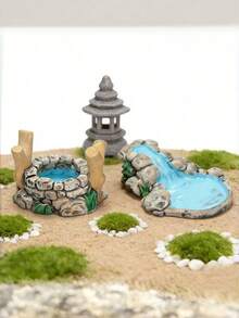 3 piezas de figuras coleccionables de gnomos de jardín de hadas de resina, muñecos gnomos de musgo, adecuados para acuario, paisaje en miniatura, casa de muñecas y decoraciones DIY de escenas en miniatura - A - Ver 9