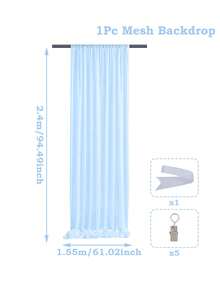 1 Set Chiffon Mosquito Net Canopy, Princess Style Nursery Decor, Baby Crib Canopy, Bed Curtain Decor, Kids Room Decor, For Baby Boys & Girls, Baby Shower Party Decor, Gender Reveal Party Decor, Children's Room Decor (Excluding Stand And Top) - Multicolor - View 16