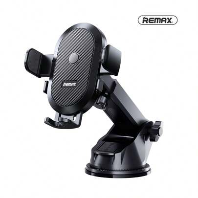  Remax车载手机支架，带吸盘，仪表盘安装，一键锁定，360°旋转，视角可调，底部支撑可调，中空硅胶底座，适用于4-6.5英寸手机，兼容iPhone和安卓系统，是送给家人和朋友的理想生日礼物或车载配件。