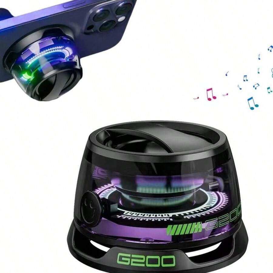 2026 Bluetooth Speaker Mini Magnetic Bluetooth Speaker, Multifunctional Portable Bluetooth Speaker G200, Cyber Magnetic Smal Xpoovv Magnetic Small Wireless Bosina Paracelular Mini Speaker Unique Gift Premium Sound - 查看 1