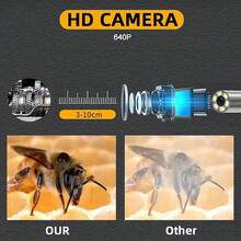 Industrial Video Inspection Camera With 2M/78.7in Rigid Cable, Borescope Camera With 7mm Adjustable Flexible Cable, Android Type With USB Type C Connection For Inspections - 2 Meters / 78.7 Inches - View 4