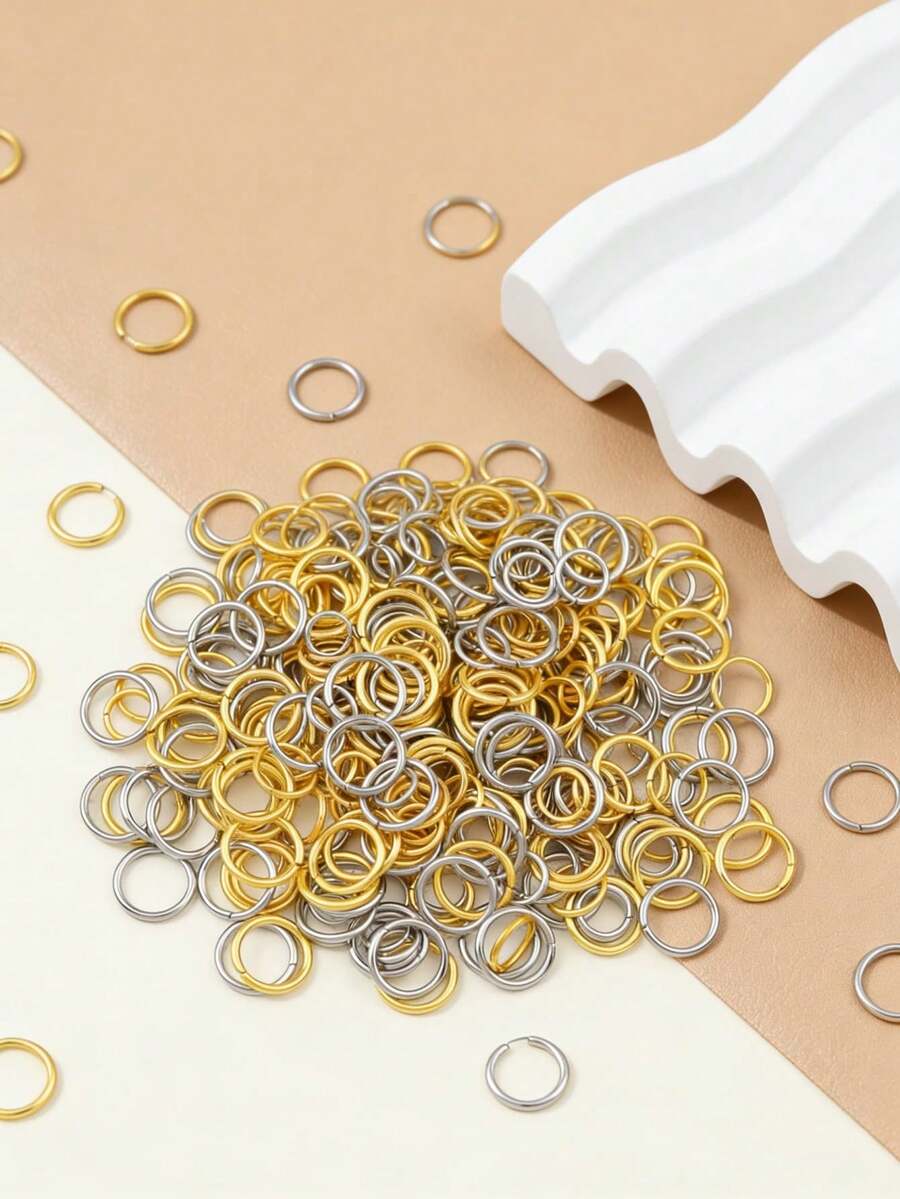 Vòng nối kín bằng thép không gỉ 3-10mm, phụ kiện tự làm trang sức, vòng nối hở. - Vòng thép không gỉ khép kín - Xem 1