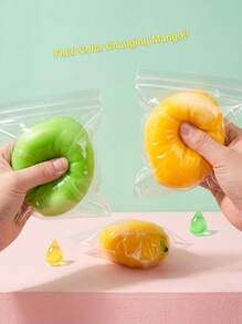 POKOJA LAND 1 món đồ chơi bóp hình xoài sống động như thật, đồ chơi giảm căng thẳng hình thức ăn sáng tạo, đồ chơi bóp giảm áp lực, quà tặng vui nhộn cho bữa tiệc, sản phẩm được ưa chuộng. - trái cam - Xem 1
