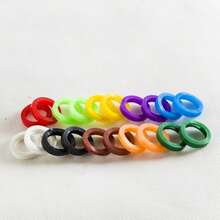 20Pcs PVC Mixed Keys Caps Topper Elastic Case Hollow Soft Key Locks Round Cover For Organizing And Decorating Key Accessories - Multicolor - View 7