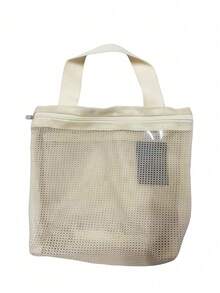 1个轻便网眼淋浴袋，大容量旅行洗漱包，悬挂式浴室收纳袋，带拉链的便捷化妆刷收纳袋，适合存放口红，简约便携网眼洗漱包，学生化妆包，化妆品收纳袋，化妆包，旅行洗漱包，度假必备，女性旅行礼物 - 彩色 - 查看 14