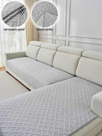 1 chiếc vỏ đệm sofa nhung màu trơn, kiểu dáng tối giản hiện đại, bảo vệ ghế sofa bốn mùa, chống trượt, chống bụi, có thể giặt máy, bền, phù hợp với sofa 1-4 chỗ ngồi, sofa hình chữ L.