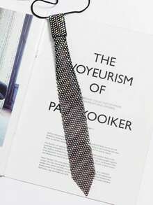 1 chiếc cà vạt nữ màu đen/trắng đính đá lấp lánh kiểu Pháp, thích hợp để tự làm, dùng trong các buổi hẹn hò, tiệc tùng, du lịch, nghỉ dưỡng. - Nhiều màu - Xem 3