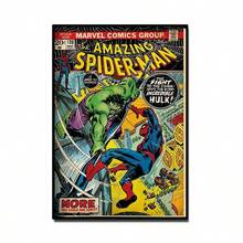 Marvel 1张复古蜘蛛侠漫画海报，复古漫威墙饰，完美的返校、万圣节、圣诞节和生日礼物，送给超级英雄粉丝。 - 彩色 - 查看 5