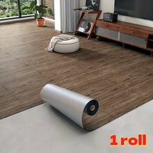 1 Rolle selbstklebender Vintage-Holzmaserung-Vinyl-Fußleisten-Aufkleber, 3D-Holzmaserung-Abzieh-und-Kleb-Tapete, fleckenresistent, Wohnzimmer, Küche, Schlafzimmer, Heimdekoration, verdickter verschleißfester rutschfester Bodenaufkleber, wasserdichter Wandaufkleber - Mehrfarbig - Übersicht 18