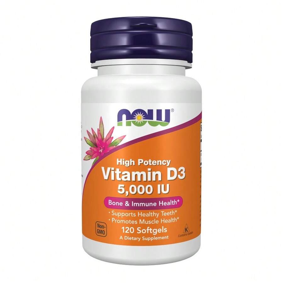 Now Foods Supplements, Vitamin D-3 5,000 , High Potency, 240 Softgels - Vitamin D3 - View 1