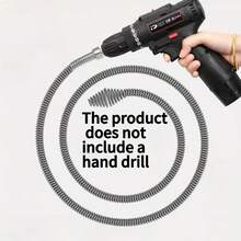 1 cái máy thông cống điện 393,7 inch | Lò xo thông cống chịu lực cao, làm bằng thép carbon, bền và dễ sử dụng, thiết kế đầu liền khối, thích hợp cho việc thông cống bồn rửa và nhà vệ sinh, không cần pin. - A - Xem 9