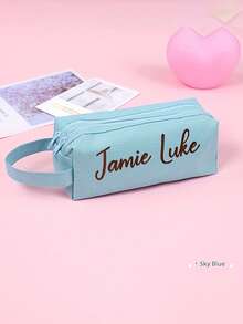 Personalized Double-Layer Pencil Case, Customized Large Capacity Pencil Bag, Minimalist Stationery Pen Box, Learning Supplies, Multi-Functional, Decorative, Reusable, Fashionable, Multi-Color, Cute, Retro, Cartoon, Suitable For Workers, Clients, Students, Business/Work/Office, School - Multicolor - View 4
