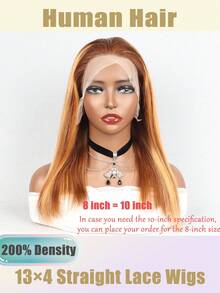 Honey Blonde Ombre Bob Lace Wig 8-16 Inch, 13x4 Straight Human Hair Wig, 200% Density Short Bob Frontal Wig, Glueless Pre-Plucked With Baby Hair, Highlights Basics For Women Bob Wig P4/27 Blonde Straight Lace Front Wig With Gradient Short Bob Style 8-16 Shiny Wig Pre-Plucked For Women Pre Plucked 13x4 Transparent 4/27 Honey Blonde Lace Frontal Wigs Suitable For Skin Tones, Natural Straight Hair Texture, No Glue Needed For Women - S4/27 - View 7