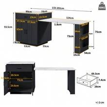Storage Islands & Carts - Black - View 9