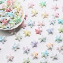 50pcs 15mm Multicolor Acrylic Starfish Beads, Suitable For Jewelry Making, Bracelet Necklace Earring Accessories - Starfish - View 2