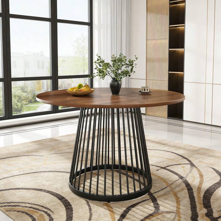 Dining Tables - Black White + MDF+Metal - View 1