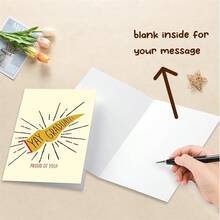 1张极简主义“恭喜毕业！”毕业贺卡（含信封） - “为你骄傲”的毕业生贺卡 - 多色 - 查看 5