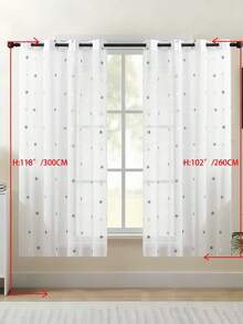 1/2 tấm rèm voan thêu cổ điển kiểu Châu Âu, rèm trắng trong suốt thích hợp cho phòng ngủ, ban công, phòng khách, rèm cửa sang trọng, rèm ren trắng thanh lịch được trang trí bằng họa tiết thêu lá tinh tế, rèm polyester mờ cho phòng khách, phòng ngủ, văn phòng và các dịp khác - Có thể giặt máy, rèm trang trí phòng ngủ. - Nhiều màu - Xem 47