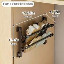 1pc Heavy-Duty Wall-Mounted Shoe Rack - No Drill/Glue Installation, Space-Saving Metal Shelf With Multi-Tier Vertical/Horizontal Organizer Suitable For Entryway, Hallway, Small Apartments - Assembly, Sturdy Shoe Storage - Black - View 3