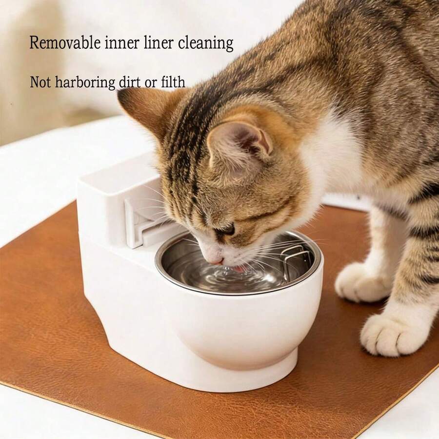 1 cái máng ăn cho thú cưng hình bồn cầu ngộ nghĩnh, sáng tạo