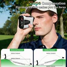 Range Finder -1200/875 Yards Laser Golf Range Finder With Slope Indicator Light, Rechargeable Rangefinder, 7X Magnification, 0.1s Flag Pin Locking Vibration, Golf Accessories For Men And Women - Black - View 4