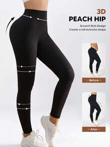 Suprenx 1件装女士塑身短裤，收腰提臀，中长款，黑色，塑身内衣 - 黑色 - 查看 3