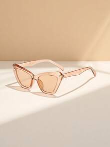 1pc Retro Cat Eye Frame Y2K Fashion Glasses, Leopard Print Bohemian PC Fashion Glasses, Versatile For All Seasons - Multicolor - View 8