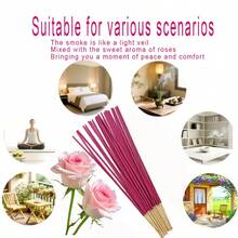 [Popular Choice] 30/55/99/164/249 Pcs High Quality Scented Incense Sticks - Rose Fragrance, Suitable For Meditation/Hotel Sleep/Bath/Deodorizing, Etc. - Hot Pink - View 7