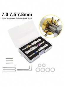 Bộ dụng cụ mở khóa ống 7 chốt cao cấp 3 chi tiết dùng cho khóa móc, dụng cụ mở niêm phong. - Hình ống - Xem 8