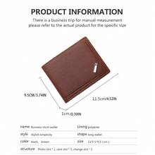 Casual And Minimalist Men's Business Short Wallet, Multifunctional And Multi Slot Fashion Wallet, Valentine's Day, Thanksgiving, Father's Day, Holiday Gifts - 棕色 - 查看 2