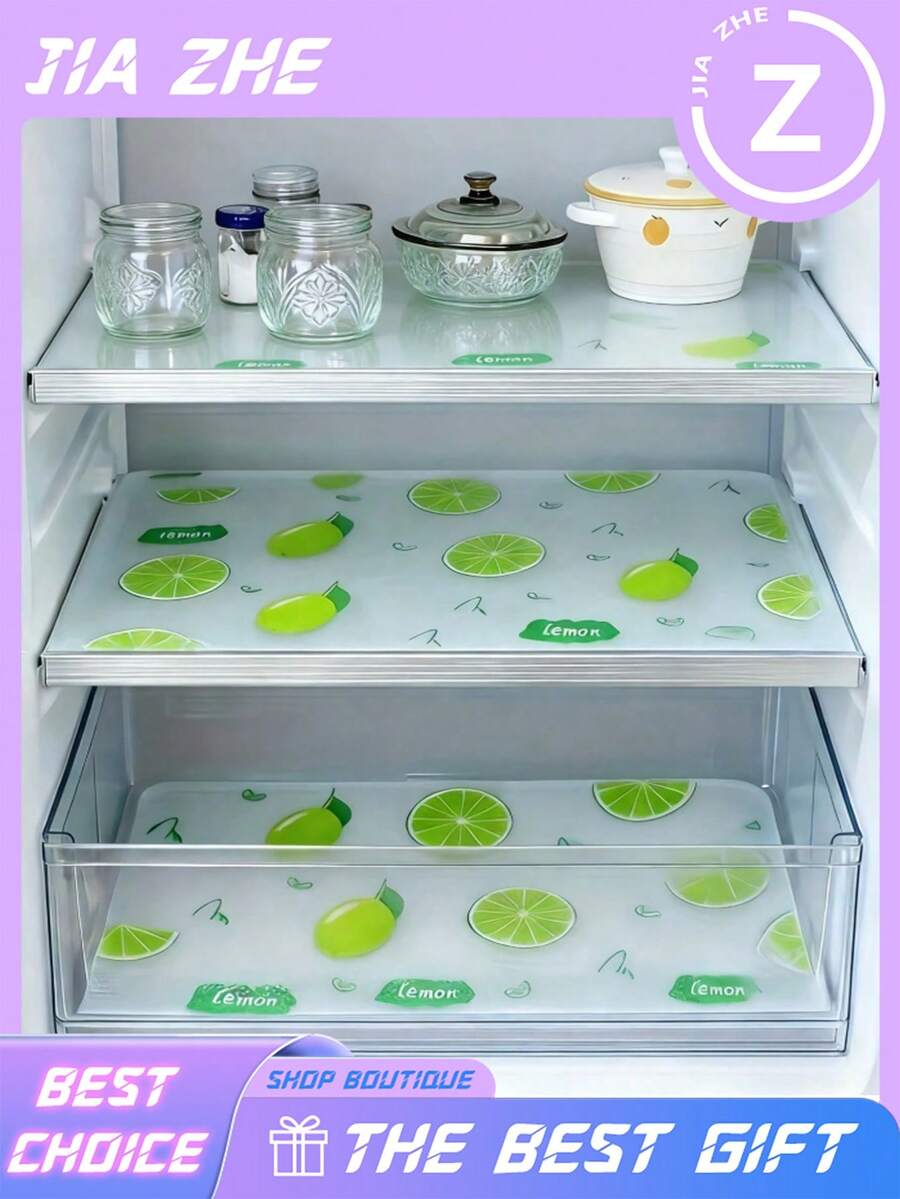 Bộ 4 tấm lót tủ lạnh chống thấm nước - Chống ẩm, chống trơn trượt, có thể giặt và tái sử dụng. Được làm từ chất liệu EVA với họa tiết chanh độc đáo. Thích hợp cho tủ lạnh và trang trí nhà bếp. Cũng có thể được sử dụng như tấm lót tủ lạnh, lót ngăn kéo, lót kệ, khăn trải bàn, lót tủ giày và lót tủ bếp. Quà tặng ngày Valentine, đồ dùng gia đình, đồ dùng nhà bếp, đồ thủ công DIY. - Nhiều màu - Xem 1