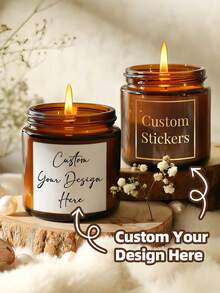1-100 PCS Custom Round Stickers - Personalized Candle Labels With Any Photo, Text, Logo, Custom Aromatherapy Stickers, Transparent & Waterproof Oilproof Material, Custom Thank You Seal Stickers - Multicolor 1 - View 1