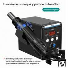 Estación De Soldadura Unicorn 2 En 1 Lcd, Pistola Y Cautín 7 Color Negro - Tipo de Enchufe A USA (110-127V) - Ver 3