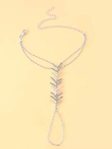 1 chiếc vòng đeo tay bằng pha lê hình học có thể điều chỉnh, phụ kiện đeo ngón tay hình xương cá sang trọng, thích hợp làm quà tặng. - hình học - Xem 7