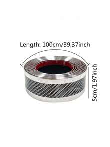 1pc Carbon Fiber Style Door Sill Protector, Anti-Scratch Car Decorative Accessory - Color - View 6