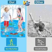 Splash Pad Water Toys - Sprinkler Mat For Toddler Kids Play Water Games Pool Fun, Summer Outdoor Garden Lawn Backyard Party Supplies Gifts For Boys Girls (Sea Themed) - 藍色-39inch - 查看 7