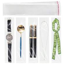 100 Pc Elf Ealing Cphane Bag: 2x10 Inche Clear Pretzel  Reealable Pretzel Indidual Bag For Packaging ICY Candy Treat Popicle Coe - 100 Pcs - View 7