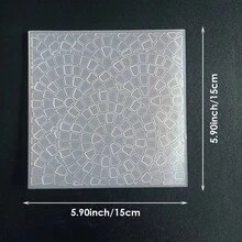 Bìa đựng tài liệu bằng nhựa dập nổi 2D, thích hợp để trang trí thiệp giấy DIY, sổ lưu niệm, trứng Phục Sinh, tường gạch hình trái tim, nốt nhạc, trang trí lễ hội. - trắng - Xem 41