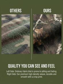 迷彩印花抽绳腰阔腿裤 Y2K 街头风宽松长裤 - 花灰色 - 查看 5