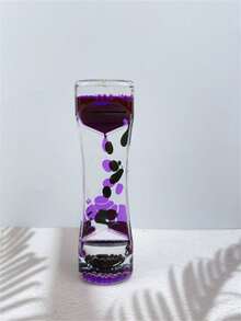1 pieza Temporizador de líquido acrílico - Temporizador de gota de aceite de doble color - Temporizador decorativo para escritorio, estantería y mesita de noche - Sin batería - Regalo único para el Día de la Madre y el Día de San Valentín - Multicolor - Ver 8