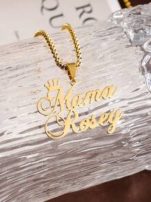 Dây chuyền khắc tên hình bướm cá nhân hóa, mặt dây chuyền bằng thép không gỉ, món quà sinh nhật tuyệt vời nhất dành cho phụ nữ. - Dây chuyền ngọc trai vuông mạ vàng 1 - Xem 4