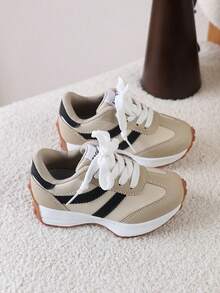 1 Pair Spring/Autumn New Versatile Durable Kids Sports Shoes - Beige - View 5