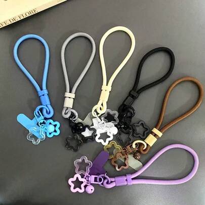 Dây đeo điện thoại hình ngôi sao, dây bện ngắn cổ tay dành cho nữ, bền chắc và thời trang, thích hợp cho hoạt động ngoài trời, du lịch hoặc leo núi.