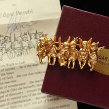 Vintage Baroque Angel Exquisite Design Brooch Pin For Women Girls Fashion Classic Retro Unisex Palace Style Badges Buckles - Vàng - Xem 9