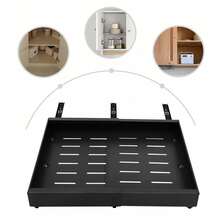 SanBouSi Pull Out Cabinet Drawer Telescopic Drawer Extendable Cabinet Drawer - Black - View 1