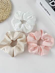2pcs/3pcs/4pcs/5pcs Women Elegant Rhinestone Spiral Hair Scrunchies, Ponytail Holders, Suitable For Daily Hairstyle Decoration, Satin Simple Elegant Fashion Hair Ties, Bohemian Style Hairbands Head Accessories Elastic Band Beauty Home Hair Accessories - Multicolor - View 10